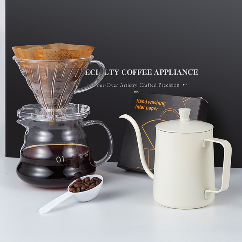 Coffee Equipment Gift Set - Modern Home Coffee Brewing Set Pour-over