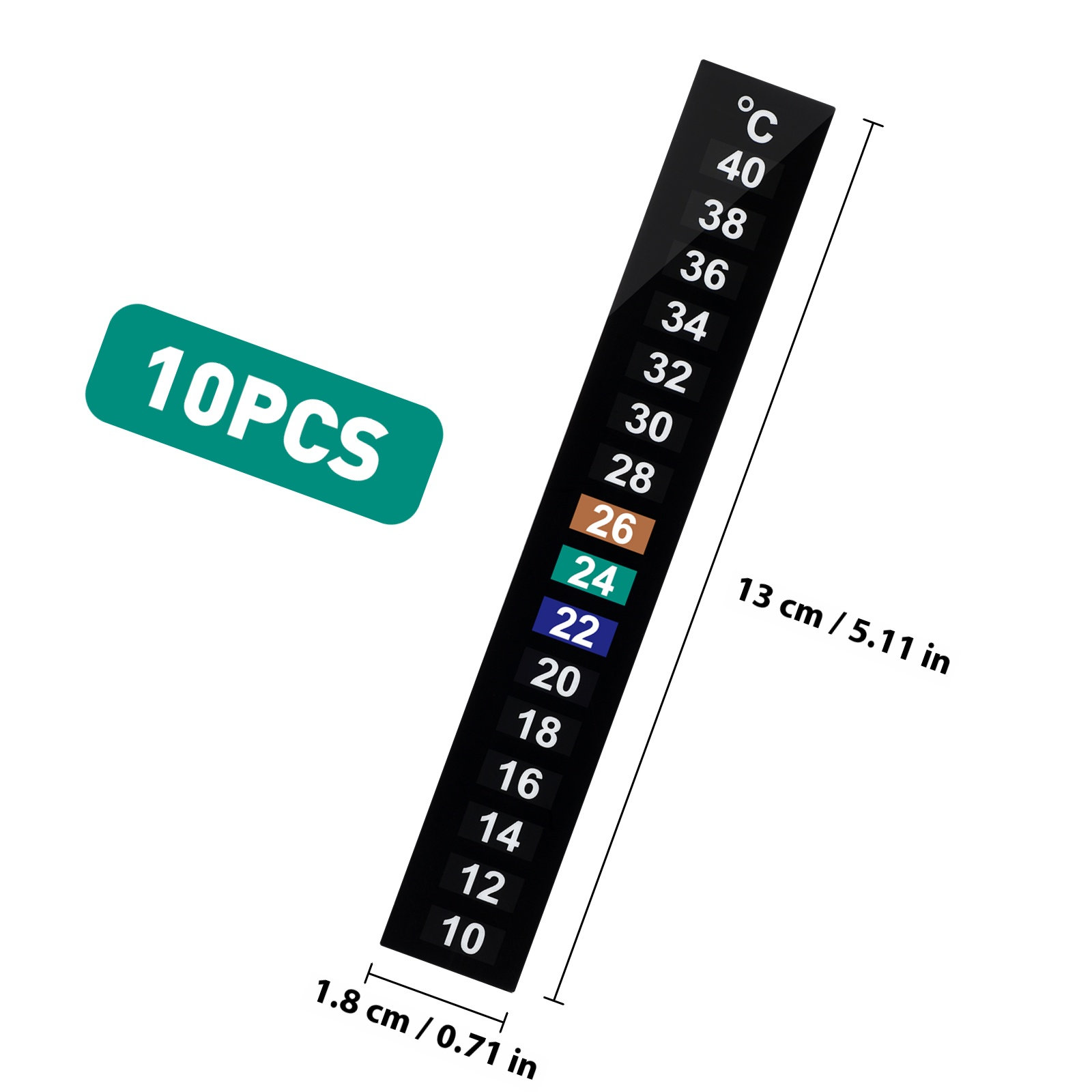 10Pcs Liquid Crystal Temperatu - Temperature Strip Thermometer review and price