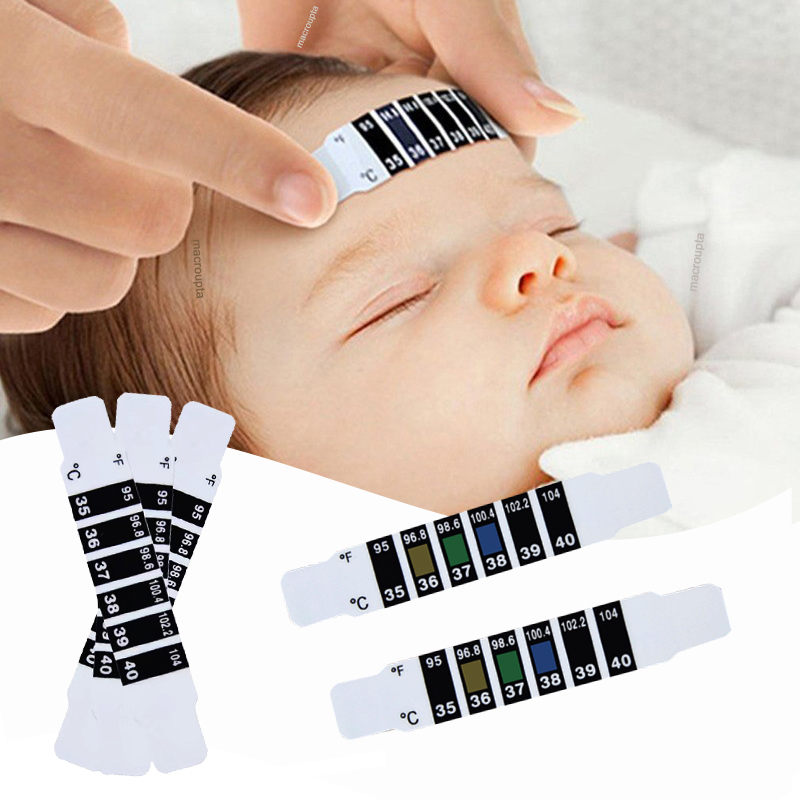 10Pcs Forehead Head Strip Ther - Temperature Strip Thermometer review and price